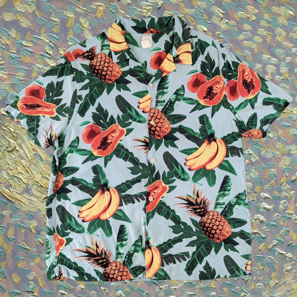H&M Fruit Button Down Lg